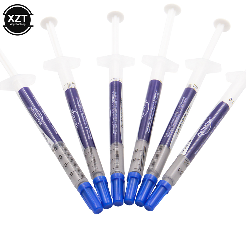 Thermal Paste - ホット販売10ピース/ロット1グラムグレーシルバー熱伝導グリースシリコーンヒートシンクペーストcpuクーラーヒートシンク10% シルバー付属化合pc