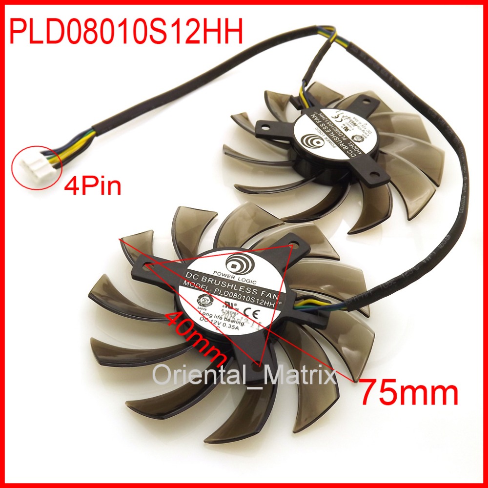 Air Cooler Cpu - 送料無料 2 ピース/ロット PLD08010S12HH 75 ミリメートル