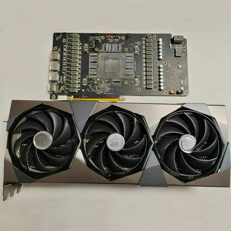 Heatsink - GPU冷却ヒートシンクファンアセンブリ、中古品、冷却モジュールまたは不良PCBボードユニットとして利用可能