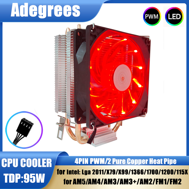 2 ヒートパイプ CPU クーラータワー 3PIN/4PIN - Air Cooler Cpu のレビューと価格