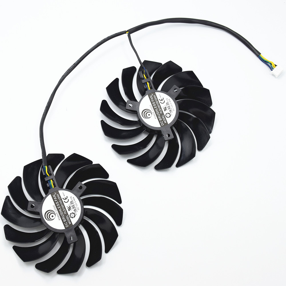 2個95ミリメートルPLD10010S12HHビデオカードフ - Air Cooler Cpu のレビューと価格