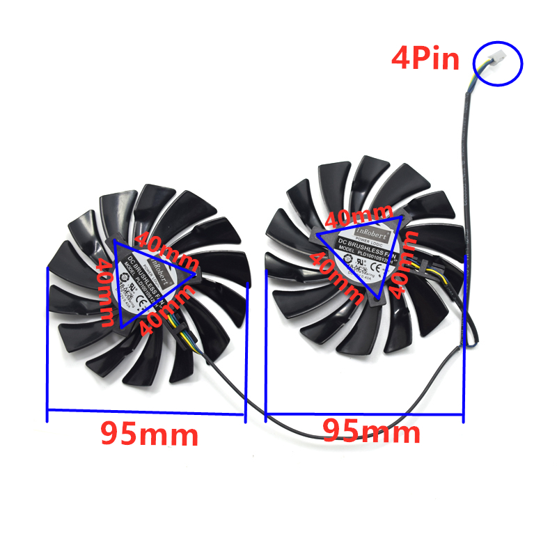 2個95ミリメートルPLD10010S12HHビデオカードフ - Air Cooler Cpu のレビューと価格