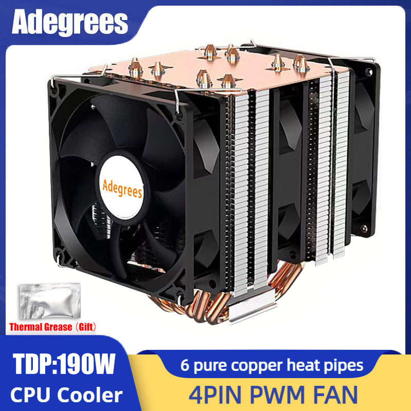 6 ヒートパイプ CPU クーラー 4Pin PWM PC  - Air Cooler Cpu のレビューと価格