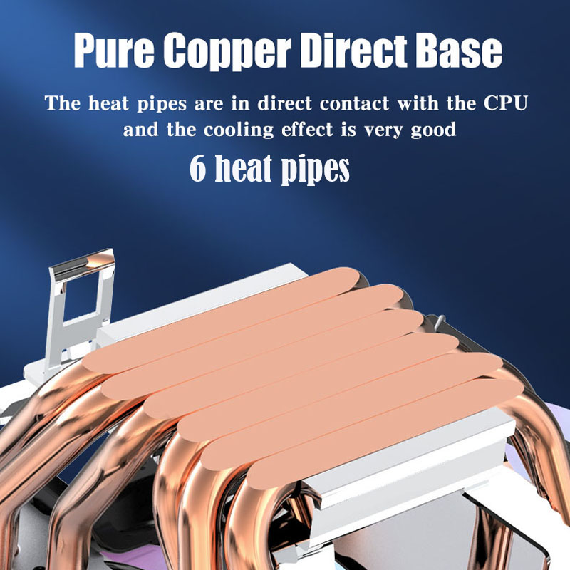 6 ヒートパイプ CPU クーラー 4Pin PWM PC  - Air Cooler Cpu のレビューと価格