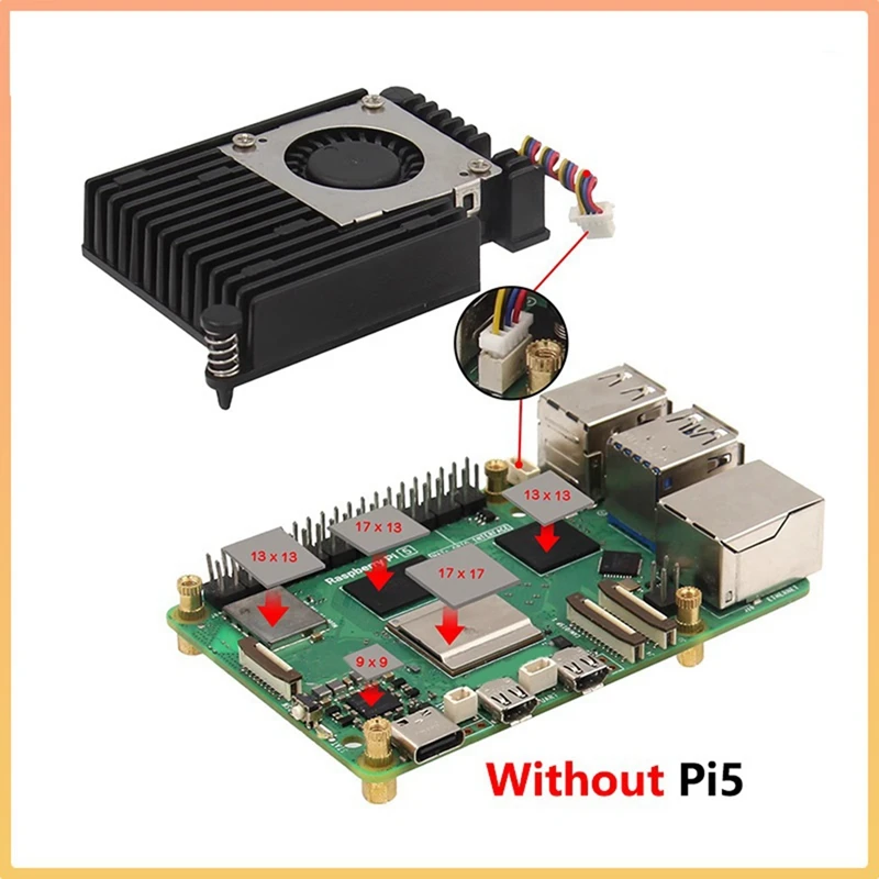 RPI 5 Pi5用、PWM制御で回転速度を調整可能な、高性 - Heatsink のレビューと価格