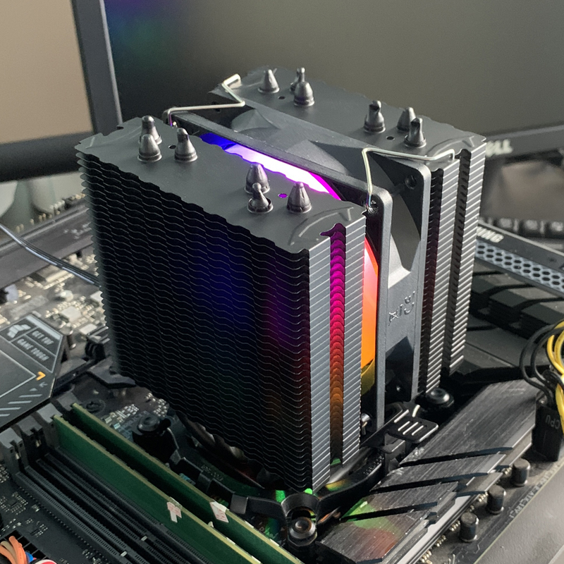 6本のヒートパイプ搭載CPU空冷クーラー、4ピンPWM RG - Air Cooler Cpu のレビューと価格
